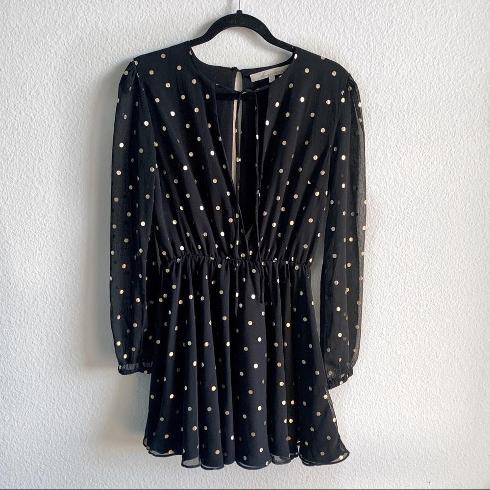 LOVERS + FRIENDS Hayley Gold Dot Dress - Picture 2 of 6